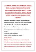 AOCNP EXAM PREP 2026 TEST BANK&colon; 200 REAL QUESTIONS & CORRECT ANSWERS &vert; ONCOLOGY CERTIFIED NURSE PRACTITIONER STUDY GUIDE&NewLine;&NewLine;