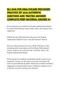 BLS AHA FOR HEALTHCARE PROVIDERS&NewLine;PRACTICE SET 2026 AUTHENTIC&NewLine;QUESTIONS AND TRUSTED ANSWERS&NewLine;COMPLETE PREP MATERIAL GRADED A&plus;
