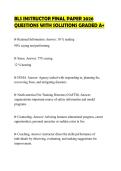 BLS INSTRUCTOR FINAL PAPER 2026&NewLine;QUESTIONS WITH SOLUTIONS GRADED A&plus;