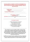 NSGD 2216 CRITICAL INQUIRY & EVIDENCE-INFORMED EXAM - &NewLine;&lpar;85 QUESTIONS&rpar; UP-TO-DATE ACTUAL EXAM QUESTIONS AND &NewLine;100&percnt; ACCURATE SOLUTIONS &vert; VERIFIED ANSWERS - INSTANT &NewLine;PDF DOWNLOAD 