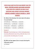 CWCN EXAM PREP 2026 TEST BANK&colon; 200 REAL QUESTIONS & CORRECT ANSWERS &vert; CERTIFIED WOUND CARE NURSE STUDY GUIDE&NewLine;&NewLine;