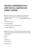 AESC2050 COMPREHENSIVE EXAM&NewLine;SCRIPT 2026 FULL QUESTIONS AND&NewLine;CORRECT ANSWERS