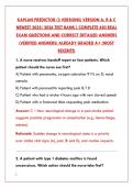 KAPLAN PREDICTOR EXAM 2026 TEST BANK&colon; 200 REAL QUESTIONS & CORRECT ANSWERS &vert; NCLEX-RN STUDY GUIDE&NewLine;&NewLine;