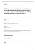 HESI PN comprehensive EXAM A&plus; GRADE ASSURED COMPLETE SOLUTIONS AND VERIFIED ANSWERS