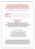 WGU D027 ADVANCED PATHOPHARMACOLOGICAL &NewLine;FOUNDATIONS MOCK EXAM&comma; WESTERN GOVERNORS &NewLine;UNIVERSITY NURSING PROGRAMS - &lpar;70 QUESTIONS&rpar; UP-TO&NewLine;DATE ACTUAL EXAM QUESTIONS AND 100&percnt; ACCURATE &NewLine;SOLUTIONS &vert; VERIFIED ANSWERS - INSTANT PDF DOWNLOAD
