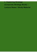  Exploring Strategy Corporate Strategy Book Lecture Notes Study Material With Solution 2025&sol; 2026 Business Exam Guide