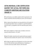 AETNA INDIVIDUAL CORE CERTIFICATION&NewLine;MASTERY TEST ACTUAL TEST PAPER 2026&NewLine;COMPLETE QUESTIONS AND SOLUTIONS&NewLine;GRADED A&plus;