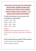 UCF BIOLOGY EXIT EXAM 2026 TEST BANK&colon; 200 REAL QUESTIONS & CORRECT ANSWERS &vert; COMPREHENSIVE BIOLOGY STUDY GUIDE&NewLine;&NewLine;