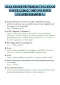 AFAA GROUP FITNESS ACTUAL EXAM&NewLine;PAPER 2026 QUESTIONS WITH&NewLine;ANSWERS GRADED A&plus;