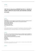 ANCC PMHNP certification EXAM A&plus; GRADE ASSURED COMPLETE SOLUTIONS AND VERIFIED ANSWERS