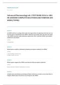 NURS 613 advanced pharmacology EXAM A&plus; GRADE ASSURED COMPLETE SOLUTIONS AND VERIFIED ANSWERS