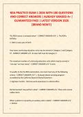 RDA PRACTICE EXAM 1 2026 WITH 100 QUESTIONS AND CORRECT ANSWERS &vert; ALREADY GRADED A&plus; &vert; GUARANTEED PASS &vert; LATEST VERSION 2026 &lbrack;BRAND NEW&excl;&excl;&rsqb; 