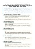 3M 302 RPPO &lpar;Reserve Planned Maintenance System&rpar; Supply & Logistics Exam Latest 2026&sol;2027 Update &vert; Complete Q&A with Verified Answers and Detailed Rationales &vert; Repair Parts Petty Officer Navy NSSC Certification Prep &vert; A&plus; Graded &vert; 100&percnt; Correct &lpar;Verified So
