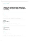 NURS 613 advanced pharmacology EXAM A&plus; GRADE ASSURED COMPLETE SOLUTIONS AND VERIFIED ANSWERS