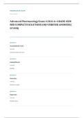 NURS 613 advanced pharmacology EXAM A&plus; GRADE ASSURED COMPLETE SOLUTIONS AND VERIFIED ANSWERS