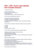 ATPL - AGK 1 Exam Latest Updated with Complete Solutions