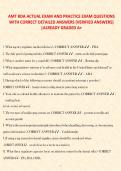 AMT RDA ACTUAL EXAM AND PRACTICE EXAM QUESTIONS &NewLine;WITH CORRECT DETAILED ANSWERS &lpar;VERIFIED ANSWERS&rpar; &NewLine;&vert;ALREADY GRADED A&plus; 