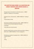 RDA WRITTEN EXAM &lpar;COMBO 1 & 2&rpar; QUESTIONS AND  CORRECT ANSWERS &lpar;100&percnt; VERIFIED GRADE A&plus;&rpar;  UPDATED 
