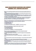 AHLEI EXAM REVIEW QUESTIONS AND CORRECT ANSWERS 100&percnt; VERIFIED 2026-2027&excl;&excl;