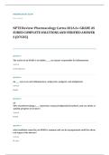 Prophecy pharmacology EXAM A&plus; GRADE ASSURED COMPLETE SOLUTIONS AND VERIFIED ANSWERS