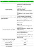 RBT Competency Assessment Practice Questions with Answers Rated A