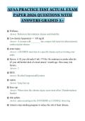 AFAA PRACTICE TEST ACTUAL EXAM&NewLine;PAPER 2026 QUESTIONS WITH&NewLine;ANSWERS GRADED A&plus;
