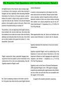 ESL Practice Test Questions with Verified Answers Rated A
