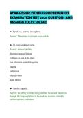 AFAA GROUP FITNESS COMPREHENSIVE&NewLine;EXAMINATION TEST 2026 QUESTIONS AND&NewLine;ANSWERS FULLY SOLVED