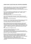 ASAM EXAM 3 QUESTIONS AND VERIFIED ANSWERS