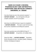 NURS 615 Exam 2 Review &ndash; Pharmacology & Antibiotics Questions with Verified Answers&NewLine;&NewLine;
