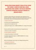 NAHQ CPHQ EXAM NEWEST 2026&sol; 2027 PACKAGE DEAL&vert; DIFFERENT VERSIONS WITH COMPLETE ACTUAL EXAM QUESTIONS AND CORRECT DETAILED ANSWERS &lpar;VERIFIED ANSWERS&rpar; ALREADY GRADED A &vert;