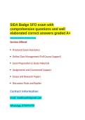 SIDA Badge SFO exam with questions and well elaborated correct answers graded A&plus;