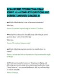 AFAA GROUP FITNESS FINAL EXAM&NewLine;SCRIPT 2026 COMPLETE QUESTIONS AND&NewLine;CORRECT ANSWERS GRADED A&plus;