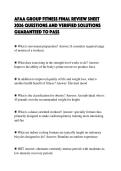 AFAA GROUP FITNESS FINAL REVIEW SHEET&NewLine;2026 QUESTIONS AND VERIFIED SOLUTIONS&NewLine;GUARANTEED TO PASS