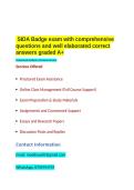 SIDA Badge exam with comprehensive questions and well elaborated correct answers graded A&plus;