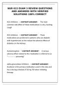 NUR 615 Exam 3 Review &ndash; Questions & Verified Solutions &vert; 100&percnt; Correct&NewLine;&NewLine;