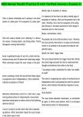 NGN Mental Health Practice B with Verified Answers Graded A&plus;