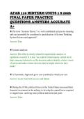 AFAB 110 MIDTERM UNITS 1 8 2026&NewLine;FINAL PAPER PRACTICE&NewLine;QUESTIONS ANSWERS ACCURATE&NewLine;A&plus;