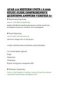 AFAB 110 MIDTERM UNITS 1 8 2026&NewLine;STUDY GUIDE COMPREHENSIVE&NewLine;QUESTIONS ANSWERS VERIFIED A&plus;