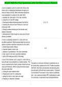 NCLEX NGN Pre-Test Questions with Verified Answers Rated A