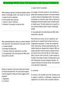 Hematology NCLEX Exam Test Questions with Answers Graded A&plus;