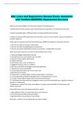 QAL Laws and Regulations Review Exam- Questions &NewLine;with Verified ANSWERS &lpar;Guaranteed Success&rpar;