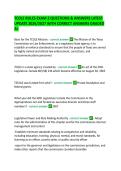 TCOLE RULES EXAM 2 QUESTIONS & ANSWERS LATEST &NewLine;UPDATE 2026&sol;2027 WITH CORRECT ANSWERS GRADED &NewLine;A&plus; 