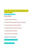 TDLR - Mold Assessment Technician &lpar;MAT&rpar; exam with comprehensive questions and well elaborated correct answers graded A&plus;&period;