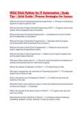 WGU D522 Python for IT Automation OA Preparation Package