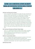 AFSB 153 CERTIFICATION SCRIPT&NewLine;2026 QUESTIONS WITH SOLUTIONS&NewLine;GRADED A&plus;