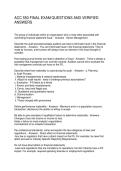 ACC 550 FINAL EXAM QUESTIONS AND VERIFIED ANSWERS
