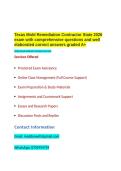 Texas Mold Remediation Contractor State 2026 exam with comprehensive questions and well elaborated correct answers graded A&plus;&period;