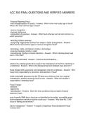 ACC 550 FINAL QUESTIONS AND VERIFIED ANSWERS