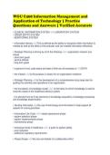 WGU C468 Information Management and&NewLine;Application of Technology &vert; Practice&NewLine;Questions and Answers &vert; Verified Accurate